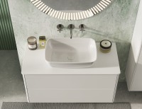 Накладная раковина Belux Турин 54 глянцевая белая, прямоугольная