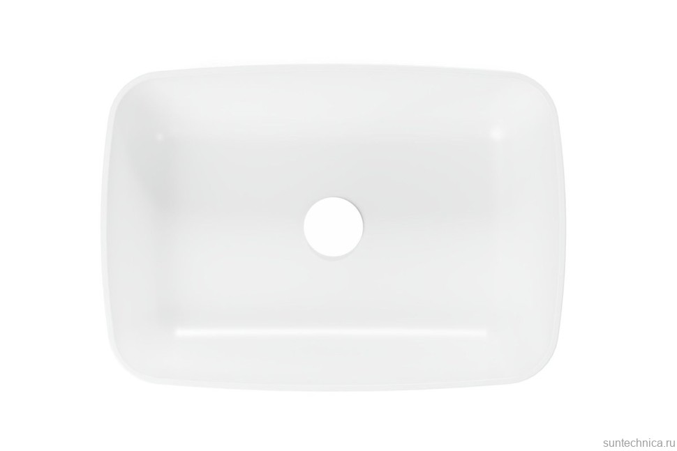 Накладная раковина Belux Турин 54 глянцевая белая, прямоугольная