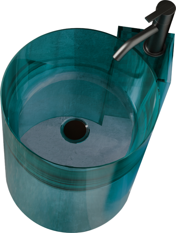 Раковина Abber Kristall AT2705 aquamarin, бирюзовая