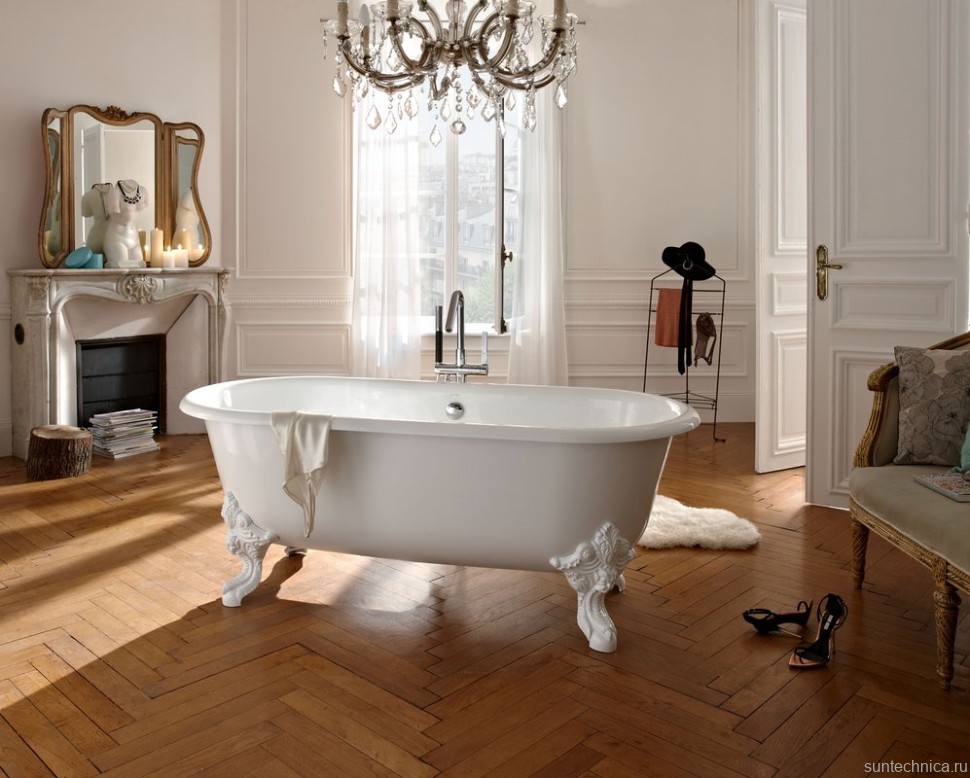 Чугунная ванна Jacob Delafon Cleo Cleo E2901N-00 175x80 см, отдельностоящая, белая, овальная, 175x80 белая