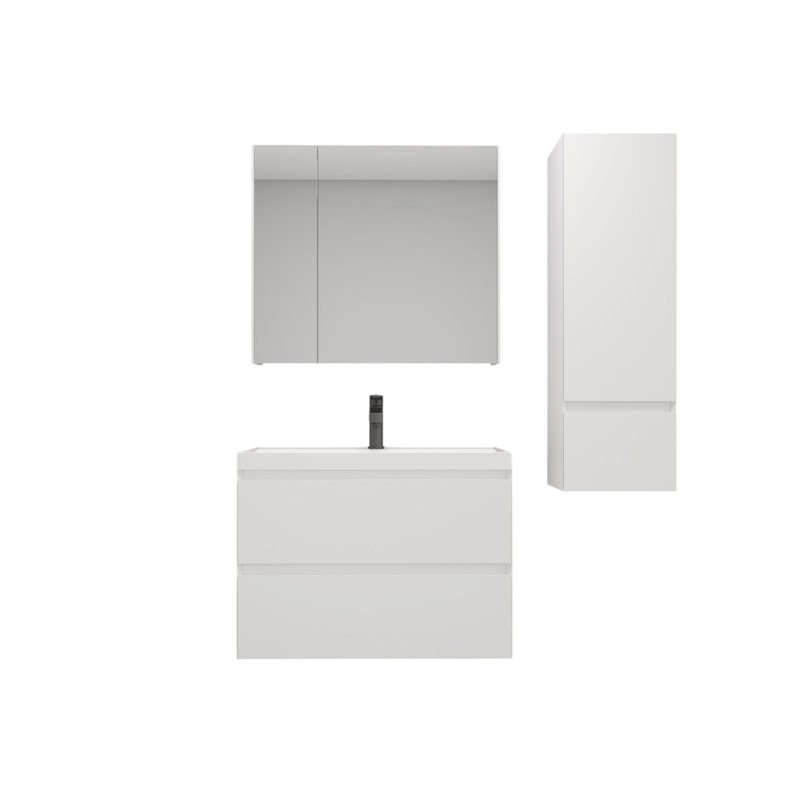 Мебель для ванной комнаты Style Line Манхэттен 80 подвесная, белая, раковина Andrea Classic 80