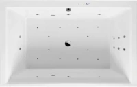 Акриловая ванна Excellent Crown Lux WAEX.CRO19.ULTRA 190x120 см, пристенная, с гидромассажем, белая, с каркасом, для двоих, со сливом-переливом