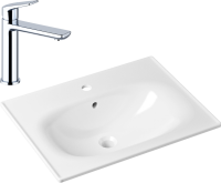 Комплект Раковина Lavinia Boho Bathroom Sink 33312010 + Смеситель Wellsee ICON! for life 182301000 хром