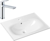 Комплект Раковина Lavinia Boho Bathroom Sink 33312010 + Смеситель Wellsee ICON! for life 182301000 хром