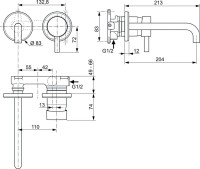 Смеситель для раковины Ideal Standard Ceraline A6938AA С ВНУТРЕННЕЙ ЧАСТЬЮ