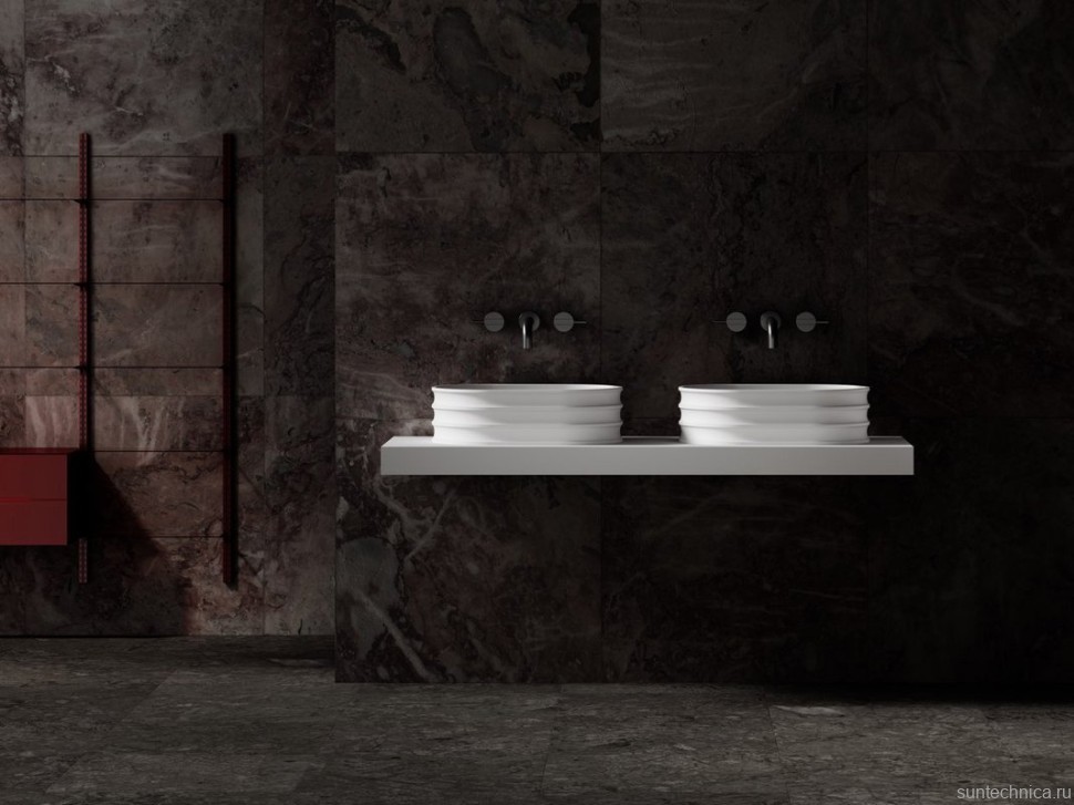 Накладная раковина Abber Stein AS2650 56 матовая белая, овальная, искусственный камень