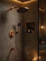 Душевой комплект AltroBagno Bilancia AltroBagnoBilancia040505BC С ВНУТРЕННЕЙ ЧАСТЬЮ, матовая медь