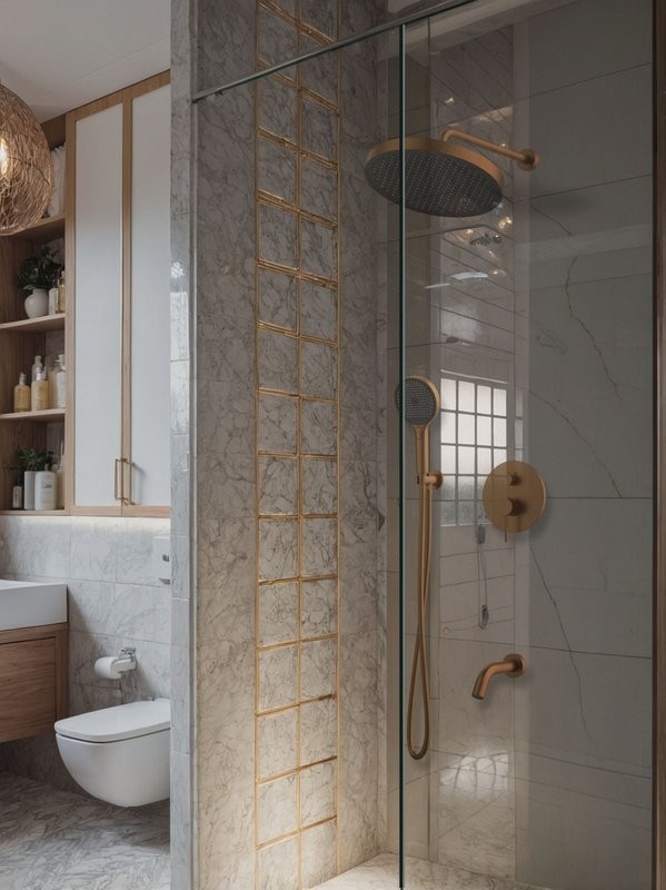 Душевой комплект AltroBagno Bilancia AltroBagnoBilancia040505BC С ВНУТРЕННЕЙ ЧАСТЬЮ, матовая медь