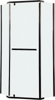 Душевой уголок Ceruttispa Chika ZP101B 100x100, профиль черный