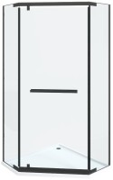 Душевой уголок Ceruttispa Chika ZP101B 100x100, профиль черный