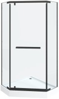Душевой уголок Ceruttispa Chika ZP101B 100x100, профиль черный