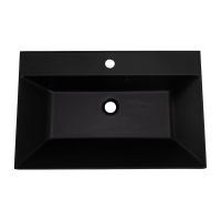 Мебельная раковина BelBagno BB700/450-LV-ART-AST-NERO черная матовая