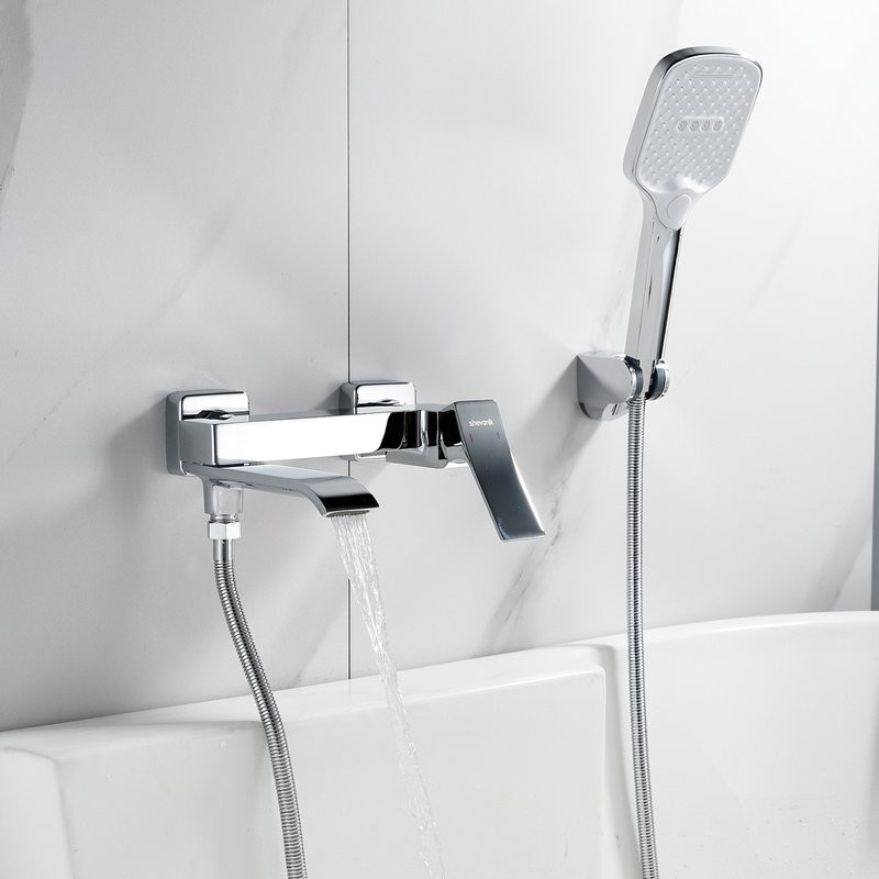 Смеситель для ванны с душем Shevanik S4002 хром