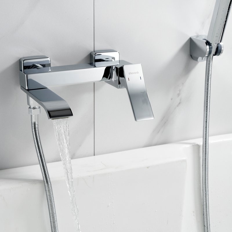 Смеситель для ванны с душем Shevanik S4002 хром