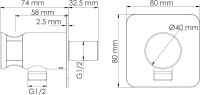 Душевой комплект Wasserkraft Mosel A4651.293.090.117.271.087.127 С ВНУТРЕННЕЙ ЧАСТЬЮ, хром