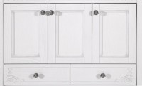 Мебель для ванной комнаты ASB-Woodline Салерно 105 белая, патина серебро