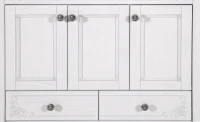 Мебель для ванной комнаты ASB-Woodline Салерно 105 белая, патина серебро