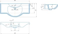 Мебель для ванной комнаты ASB-Woodline Салерно 105 белая, патина серебро