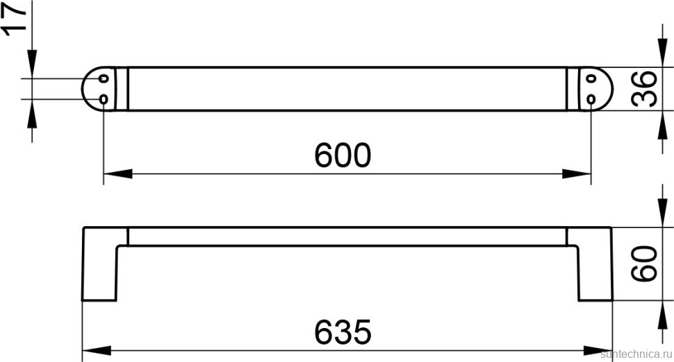 Полотенцедержатель Keuco Elegance new 11601 60 см, хром