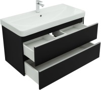 Тумба под раковину без столешницы Aquanet Вега 100 подвесная, черная