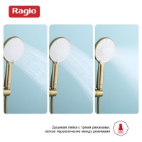 Душевая лейка Raglo R450.50.03 золотой сатин