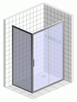 Душевой уголок Kubele DE019 R-CLN-BR 95х75 см, профиль бронза