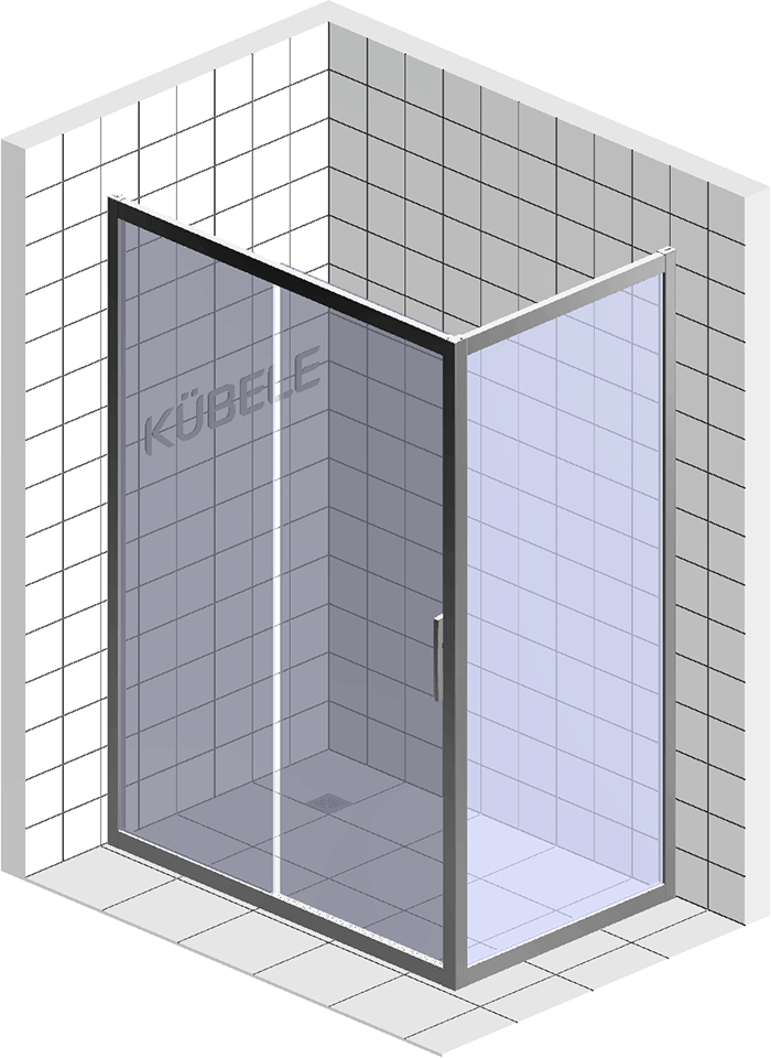 Душевой уголок Kubele DE019 R-CLN-BR 95х75 см, профиль бронза