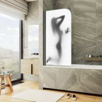 Шторка на ванну Maybahglass MGV-928-ФП017-6 60 см, профиль черный