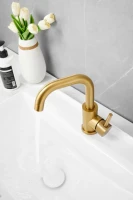 Смеситель для раковины BELZ B810 B10810-5 золото Смеситель для раковины BELZ B810 B10810-5 золото
