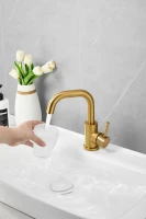 Смеситель для раковины BELZ B810 B10810-5 золото Смеситель для раковины BELZ B810 B10810-5 золото