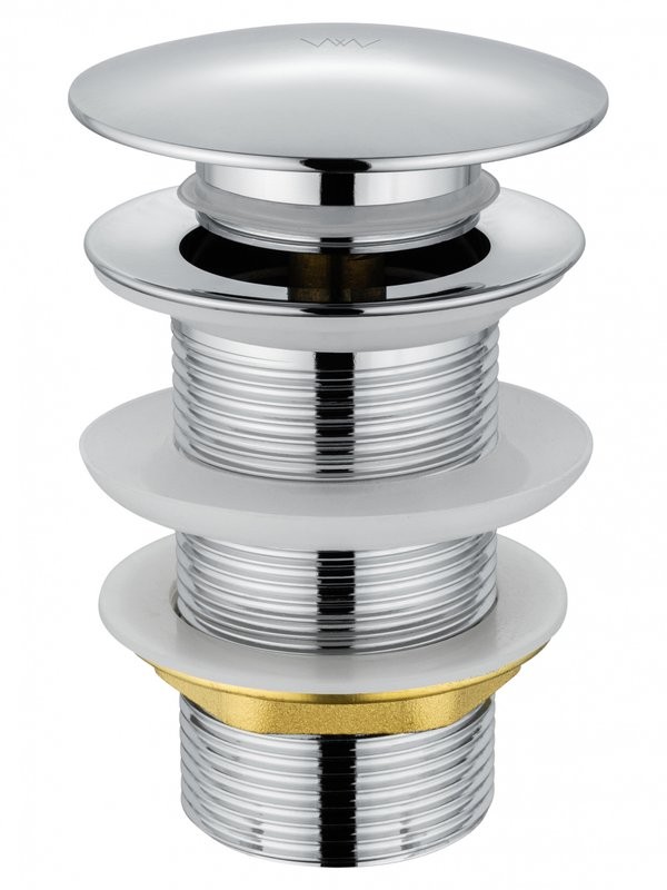 Донный клапан для раковины Wonzon & Woghand WW-88SS02-CR с переливом, хром