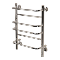 Полотенцесушитель электрический Comfysan Puro EC-6 60x45 см, скрытое подключение справа, слева, хром, лесенка, из стали, с полкой