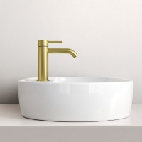 Смеситель для раковины Sancos Etna, брашированное золото, PVD покрытие, SC9001BG