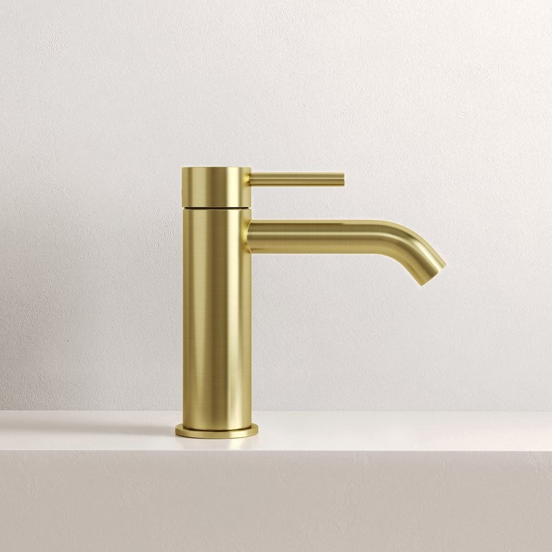 Смеситель для раковины Sancos Etna, брашированное золото, PVD покрытие, SC9001BG