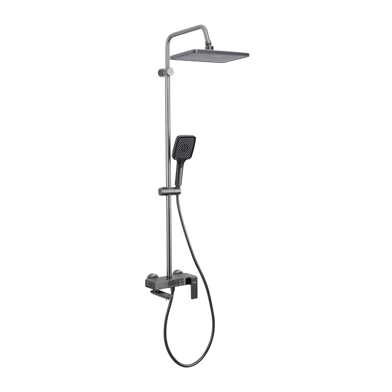 Душевая стойка Frap H202 F24202-9 оружейная сталь