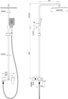 Душевая стойка Wonzon & Woghand WW-88739016-CR хром