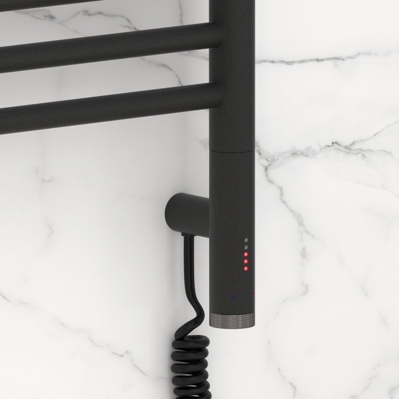 Полотенцесушитель электрический Сунержа Богема 3.1 15-6005-5040 60x45 см, подключение справа, темный титан муар, лесенка