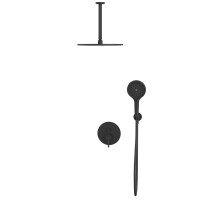 Душевой комплект WHITECROSS Y YSET12TOPBL С ВНУТРЕННЕЙ ЧАСТЬЮ, черный матовый