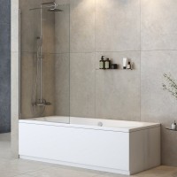 Шторка на ванну Cezares Liberta V-1-TB-80/155-C-Cr стекло прозрачное