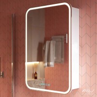 Зеркало-шкаф Alavann Lana 60х80 R с подсветкой, антизапотеватель, часы