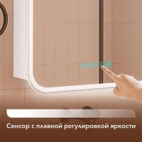Зеркало-шкаф Alavann Lana 60х80 R с подсветкой, антизапотеватель, часы