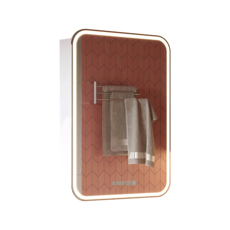 Зеркало-шкаф Alavann Lana 60х80 R с подсветкой, антизапотеватель, часы