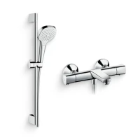 Душевой комплект Термостат Hansgrohe Ecostat universal 13123000 для ванны с душем + Гарнитур Croma Select E Vario 26582400