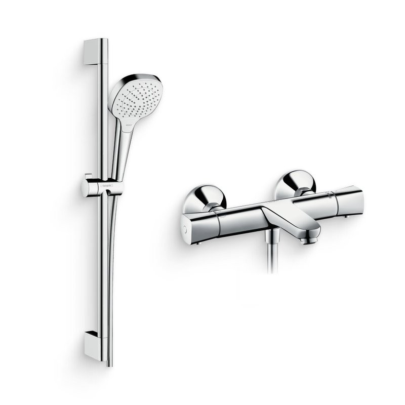 Душевой комплект Термостат Hansgrohe Ecostat universal 13123000 для ванны с душем + Гарнитур Croma Select E Vario 26582400