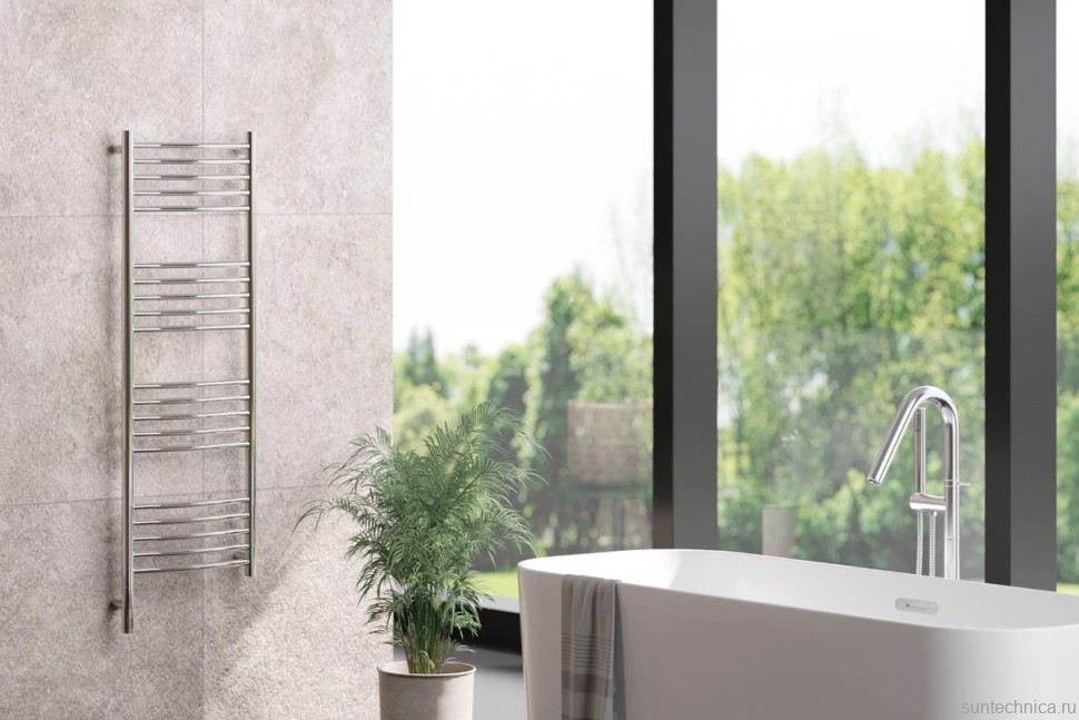 Полотенцесушитель электрический Сунержа Богема 3.1 00-6002-1240 130x45 см, подключение слева, без покрытия, лесенка