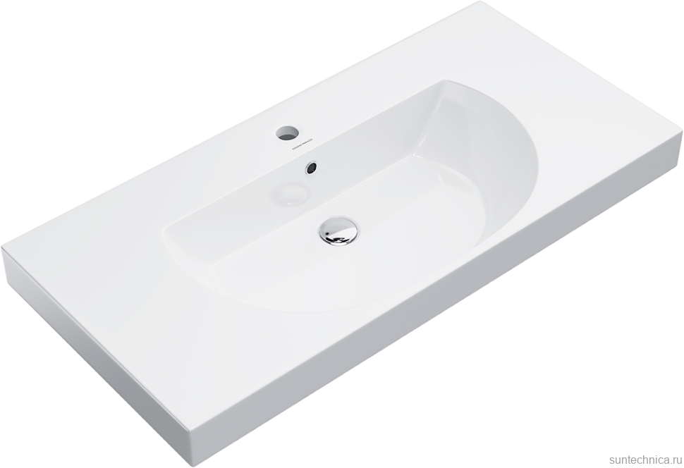 Тумба с раковиной KERAMA MARAZZI Modula 100 подвесная, белая глянцевая, раковина Buongiorno 100