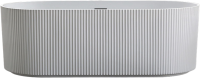 Акриловая ванна Vincea VBT-426-1700 170x80 см, отдельностоящая, белая, овальная, с каркасом, со сливом-переливом