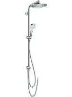 Душевой комплект Смеситель Hansgrohe Logis E 71403000 + Стойка Crometta S 240 1jet Showerpipe Rеno 27270000 EcoSmart