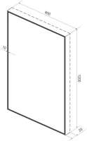 Зеркало Wellsee 7 Rays’ Spectrum 80х120 с подсветкой, черное