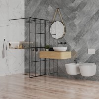 Душевой трап (лоток) MCH Chudej Harmony CH350HC 35 см, решетка матовая черная, с сифоном